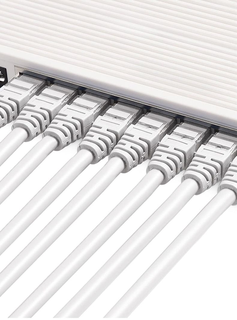 Cable de red cat 6 15 metros Rj45 Lan blanco-2