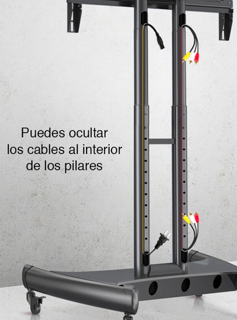 Soporte TV Ruedas pedestal móvil hasta 70 pulgadas-3