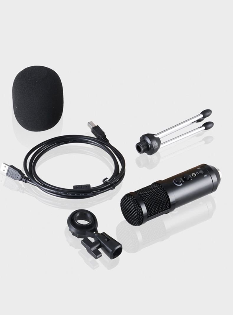 Microfono de condensador USB con tripode-4