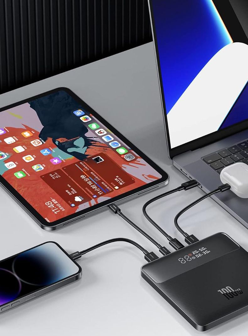 Batería Externa 100W USB C Notebook Mac y celular-6