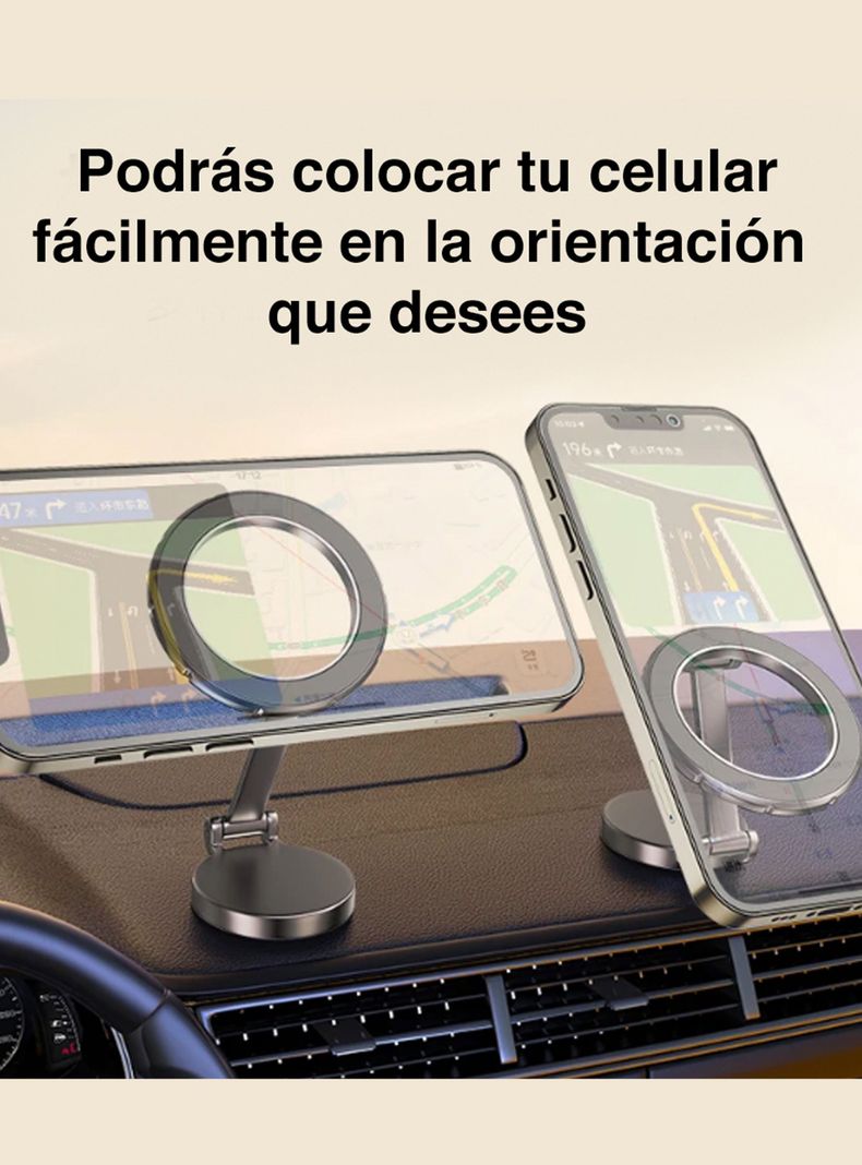 Soporte Celular Automóvil Con Imán Porta Celular Auto-3