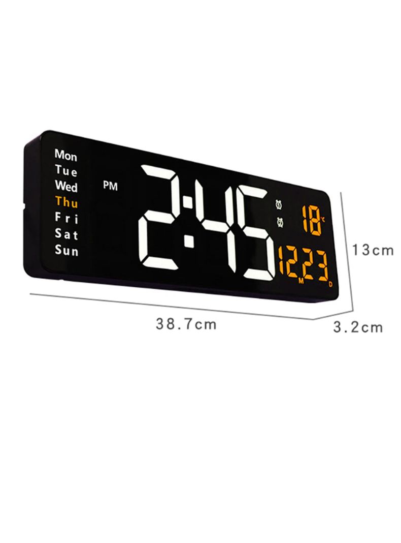 Reloj digital pared grande con temporizador y temperatura-6