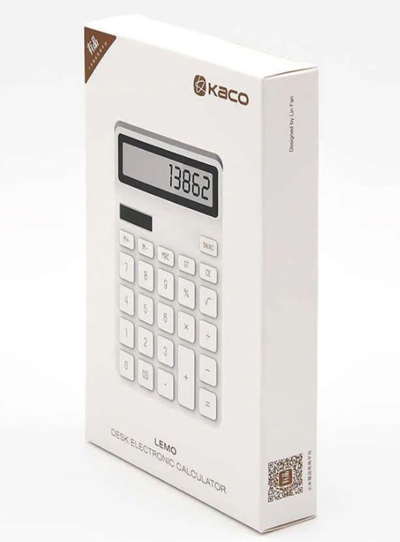 Calculadora blanca 12 digitos de escritorio-5