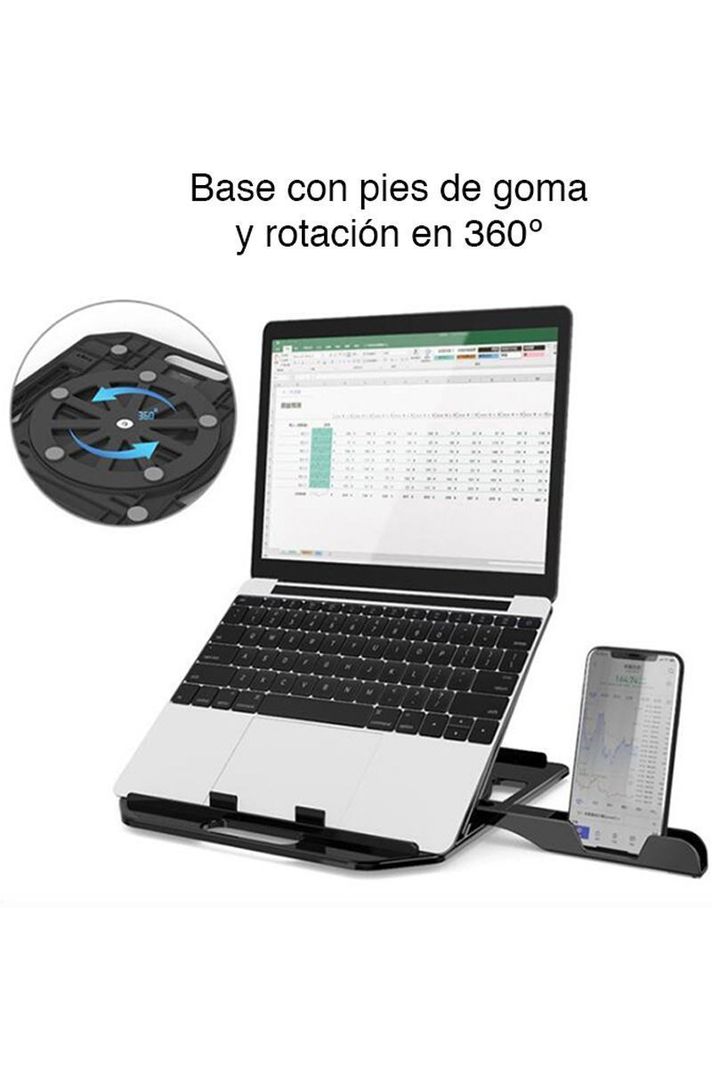 Soporte Notebook y celular altura plegable NW-638C-4
