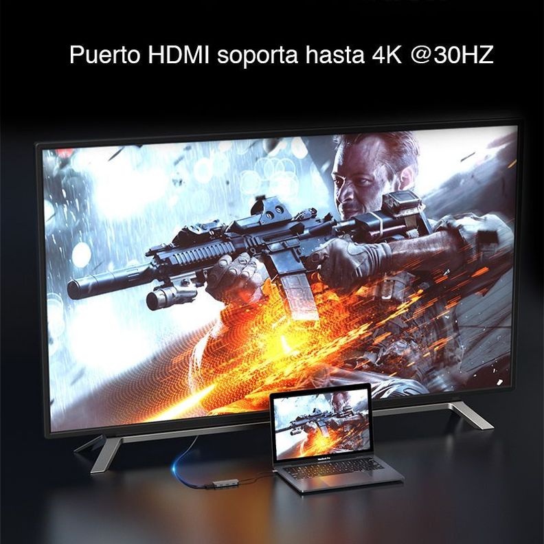 Adaptador Usb Tipo C Hub HDMI Mac Notebook Vention-5