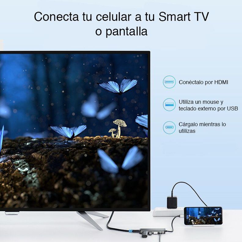 Adaptador Usb Tipo C Hub HDMI Mac Notebook Vention-3