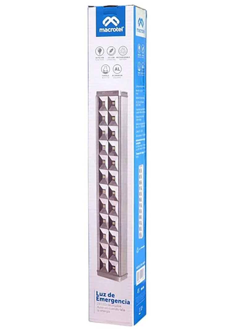 Luz emergencia Lámpara Led recargable 24 Leds	-2
