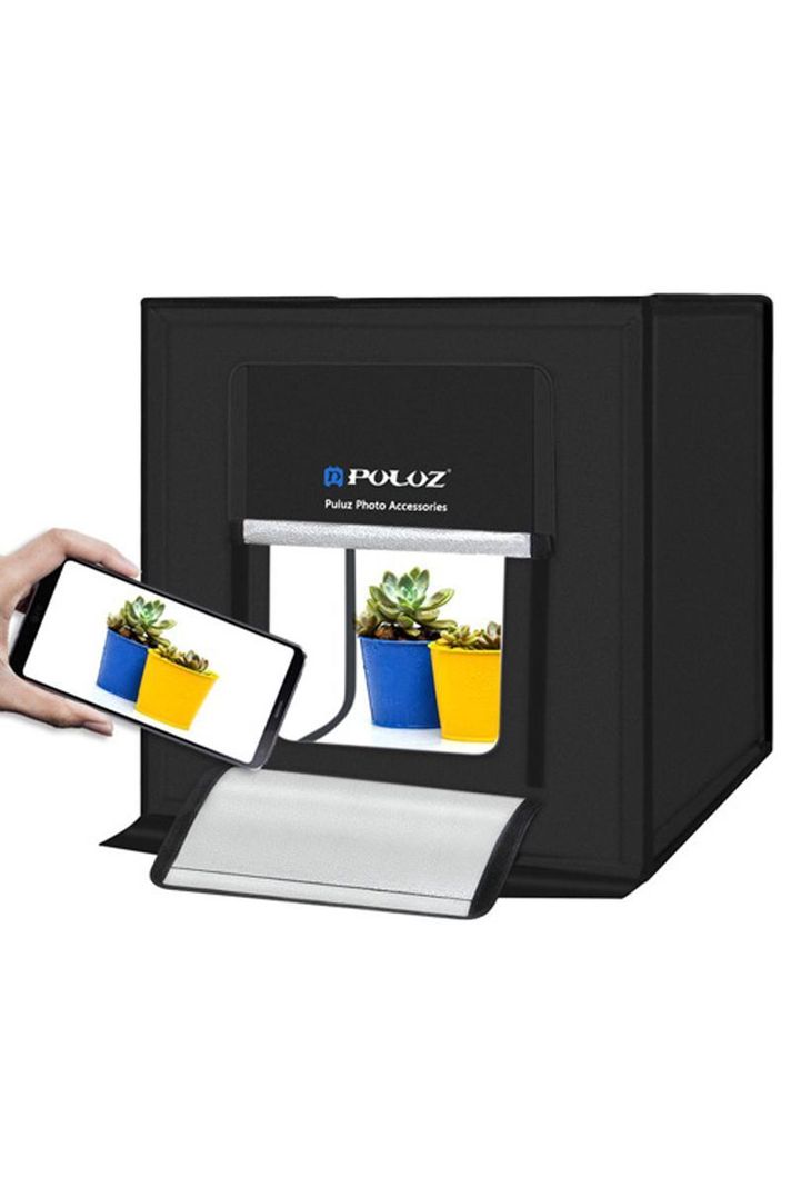 Estudio fotográfico portátil 40 cms con Led USB-4