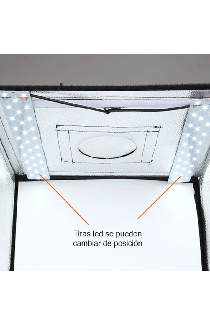 Estudio fotográfico portátil 40 cms con Led USB-5