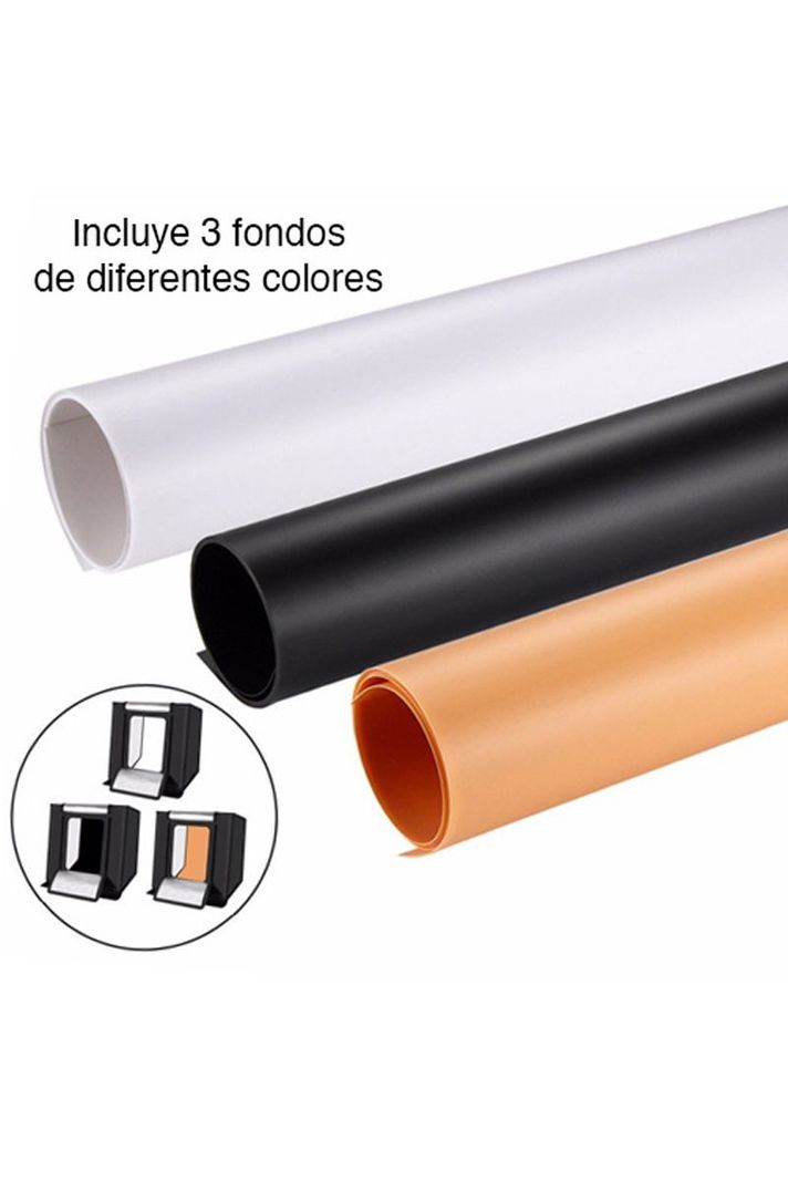 Estudio fotográfico portátil 40 cms con Led USB-3