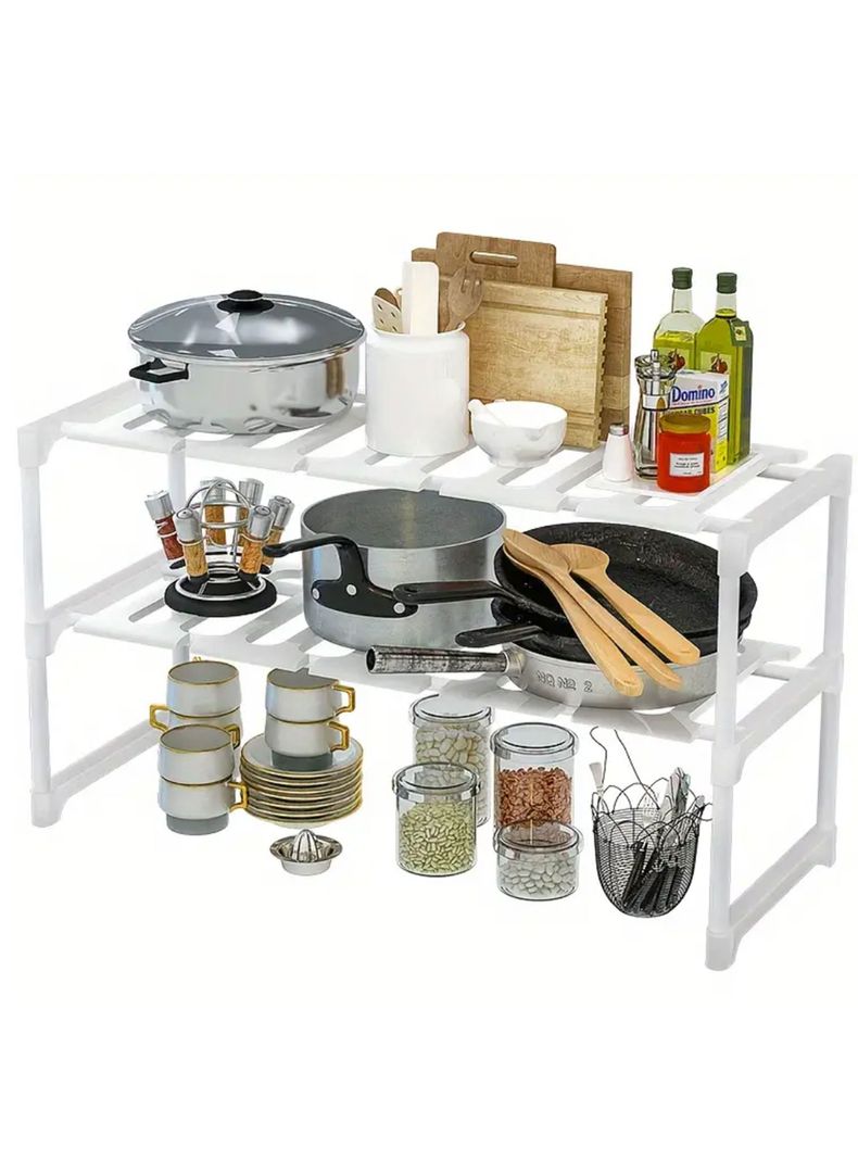 Organizador mueble cocina lavaplatos baño ajustable -0