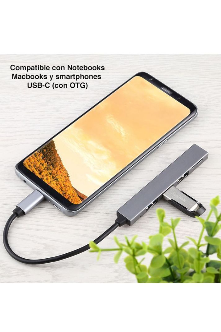 Hub USB C con 3 puertos USB 3.0 y lector SD-5