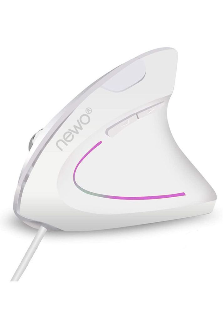 Mouse Vertical Ergonómico Cable USB Blanco-0