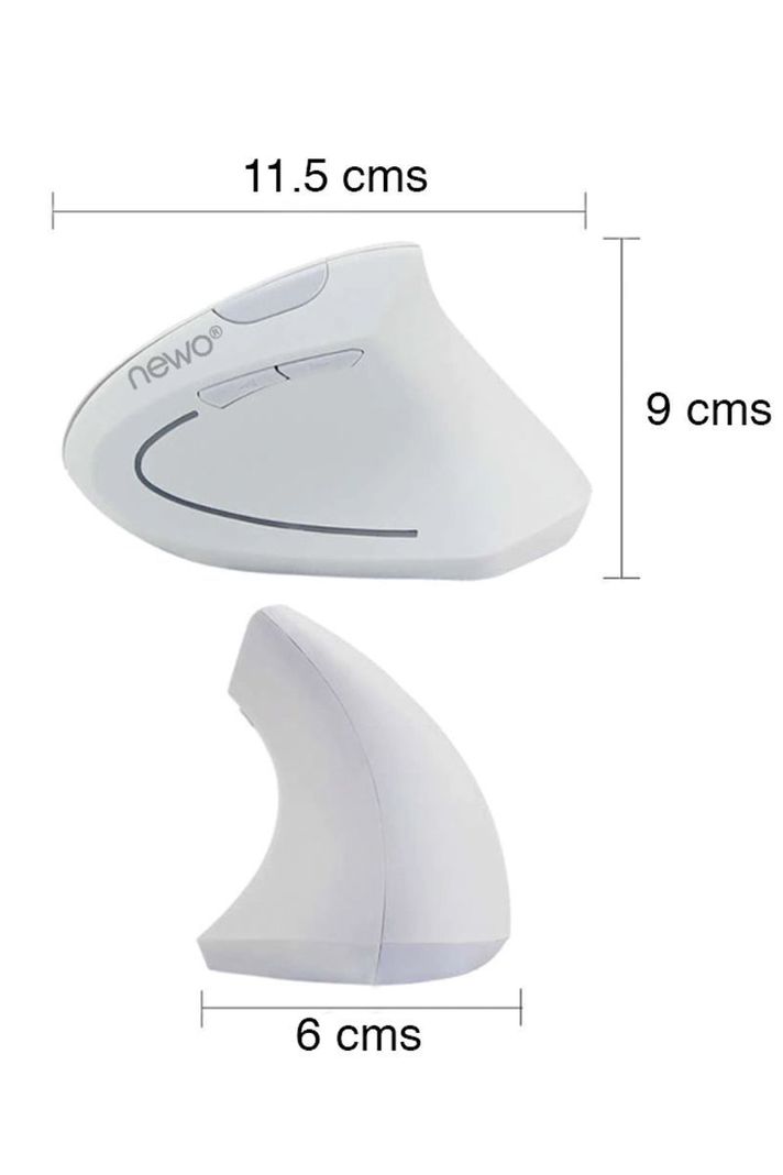 Mouse Vertical Ergonómico Cable USB Blanco-5