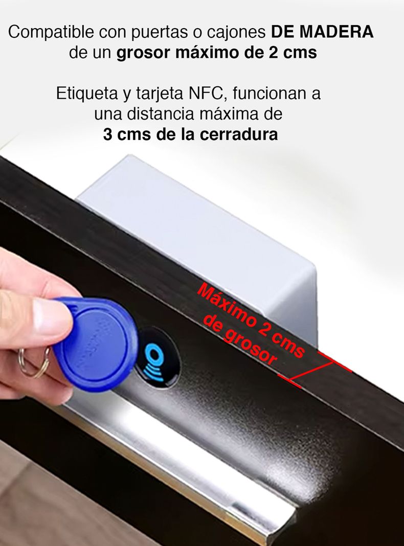 Cerradura inteligente cajón muebles RFID invisible-5
