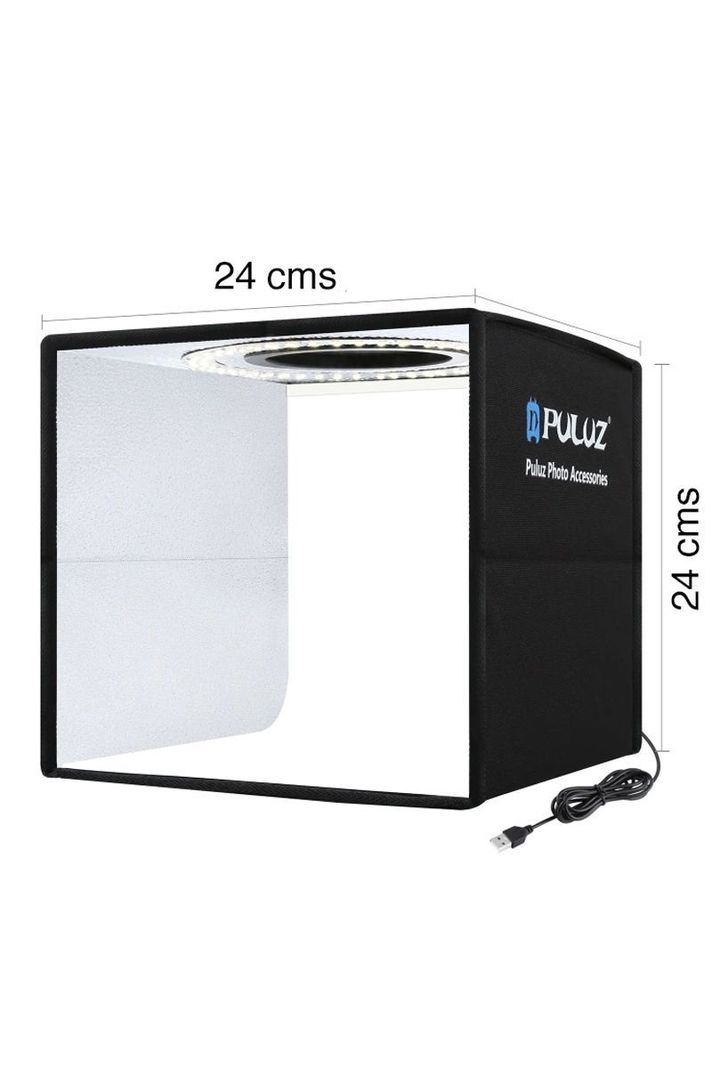 Estudio fotográfico portátil con control de luz 24 cms-2