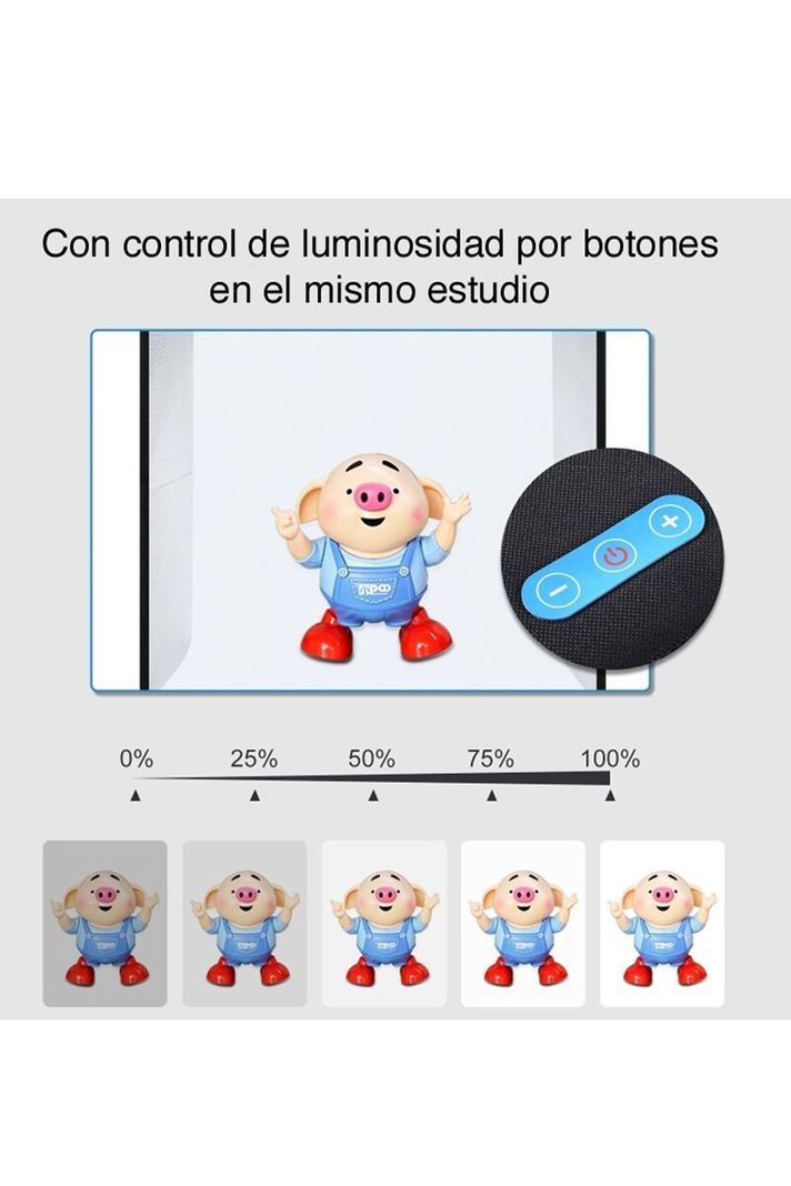 Estudio fotográfico portátil con control de luz 24 cms-3
