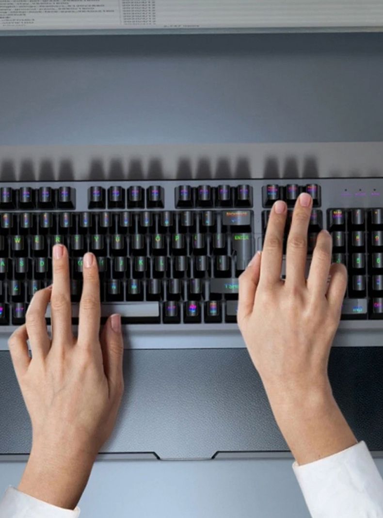 Apoya Muñecas teclado con organizador de escritorio -3