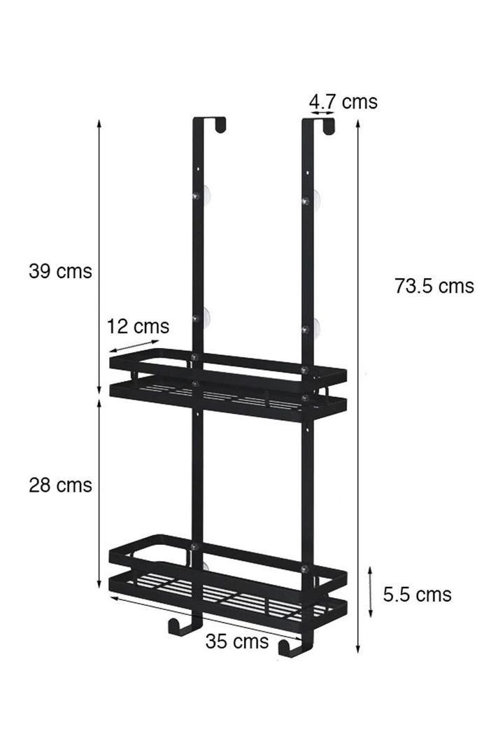 Organizador baño colgante ducha Shower Door con ganchos-4