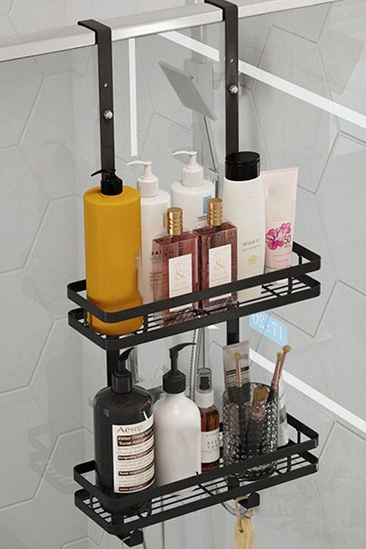 Organizador baño colgante ducha Shower Door con ganchos-3