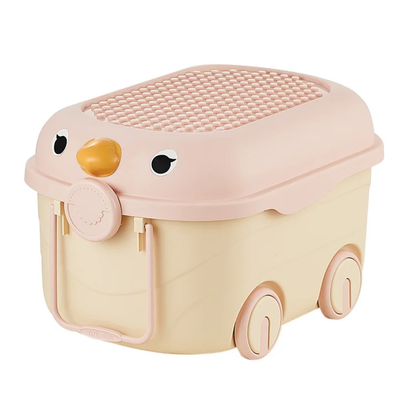 Baúl de Juguetes Infantil | Organizador con Ruedas | Diseño de Pajarito-2