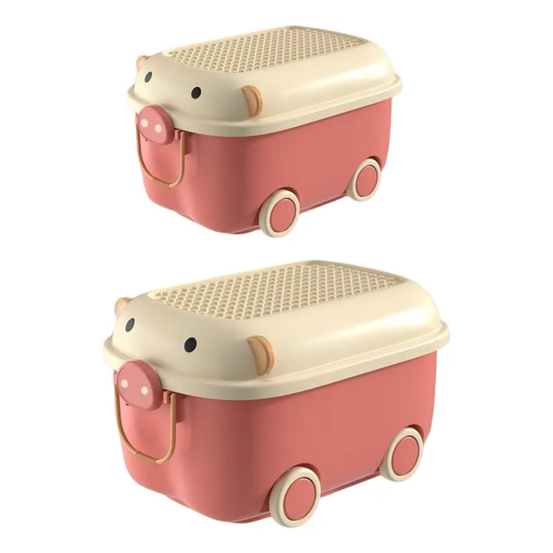Caja Organizadora Infantil | Juguetero con Ruedas | Diseño de Oso-1