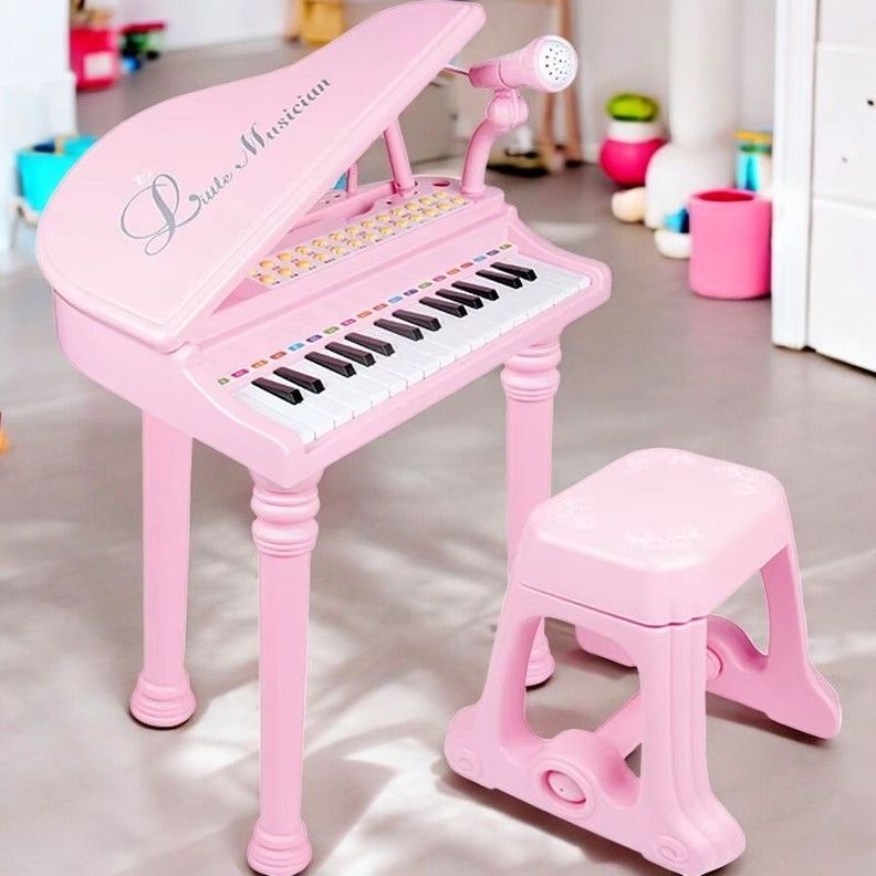 Piano Infantil Con Micrófono Y Banqueta-1