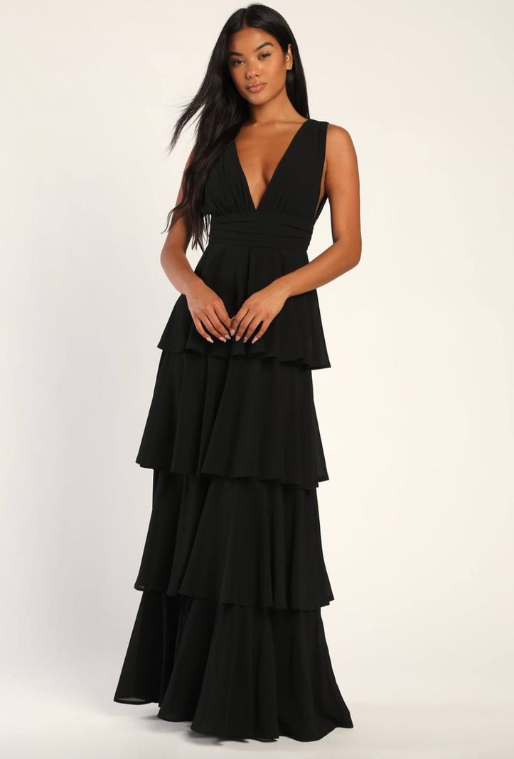 Maxi Vestido Selena Color Negro-0
