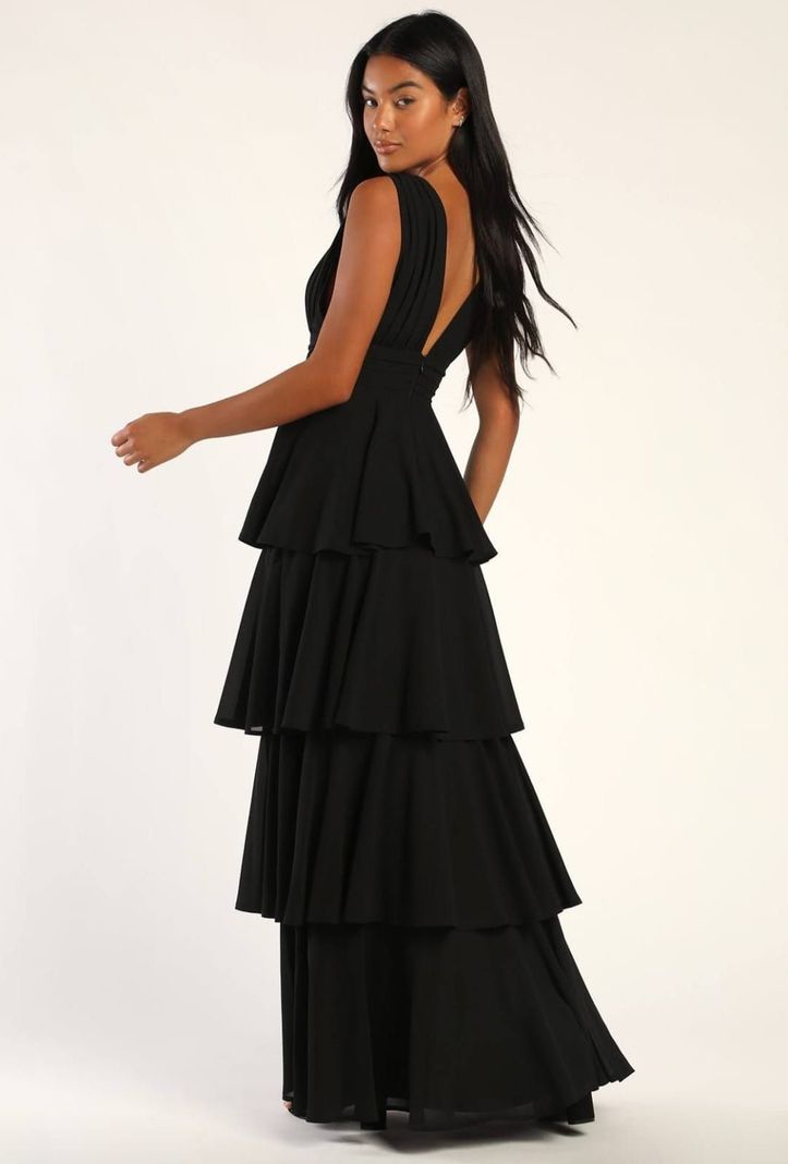 Maxi Vestido Selena Color Negro-1
