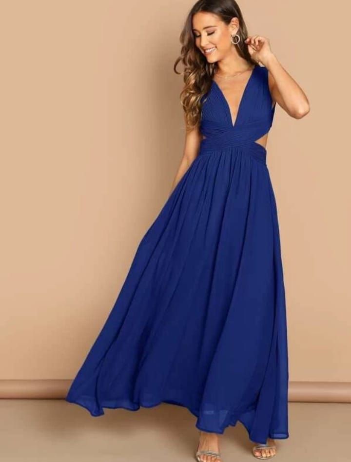 Maxi Vestido Valentina Color Azul-0