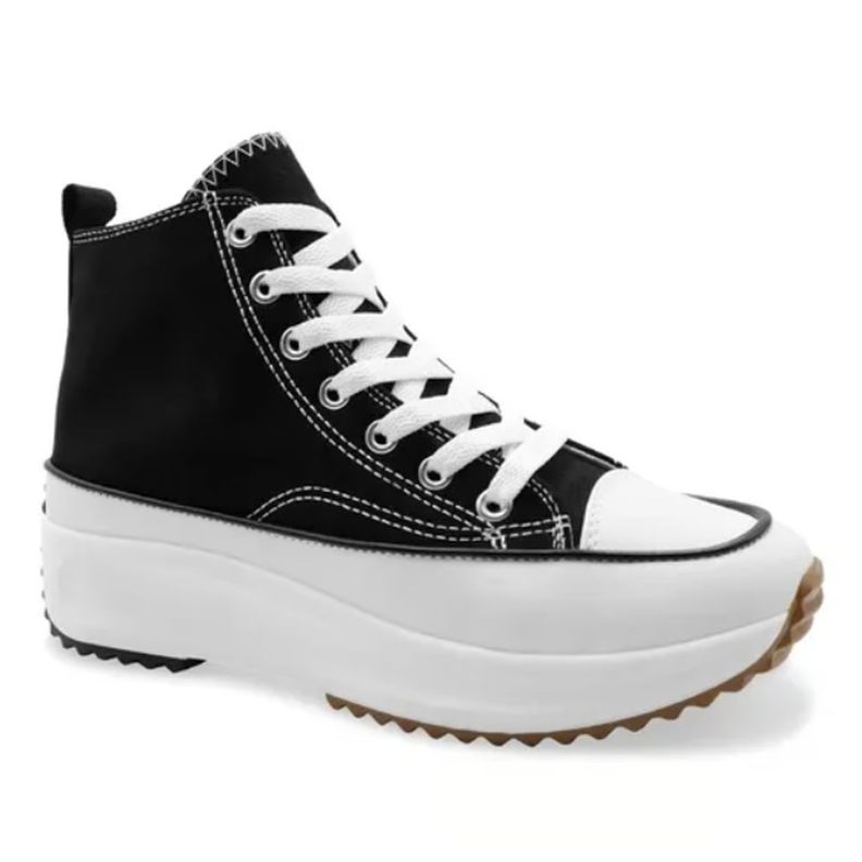 Zapatillas Mujer Urbanas Lona Plataforma Run Caña Alta-0