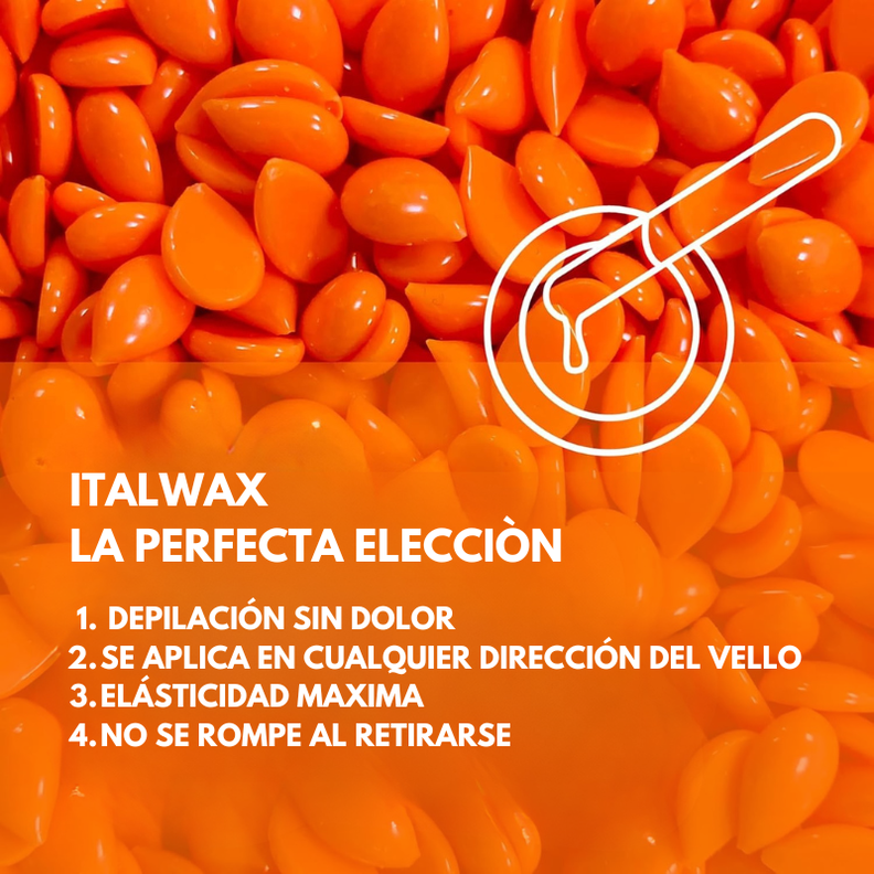 Cera Depilatoria Elástica Italwax Top Line Coral Piel Sensible-2
