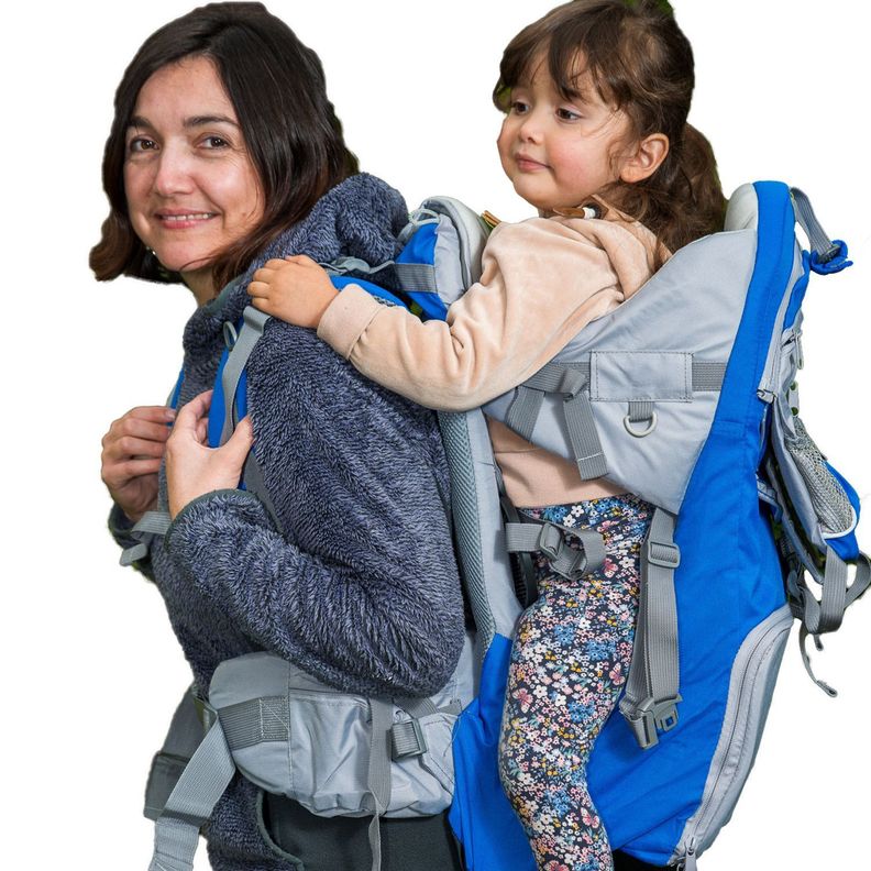 Mochila De Trekking Porta Bebé Azul-2