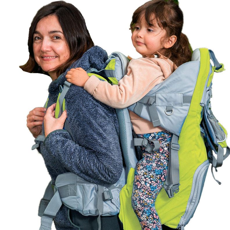 Mochila De Trekking Porta Bebé Verde-3
