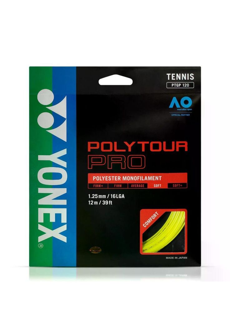 Set Cuerda Tenis POLY TOUR PRO 1.25 / 16L Amarillo