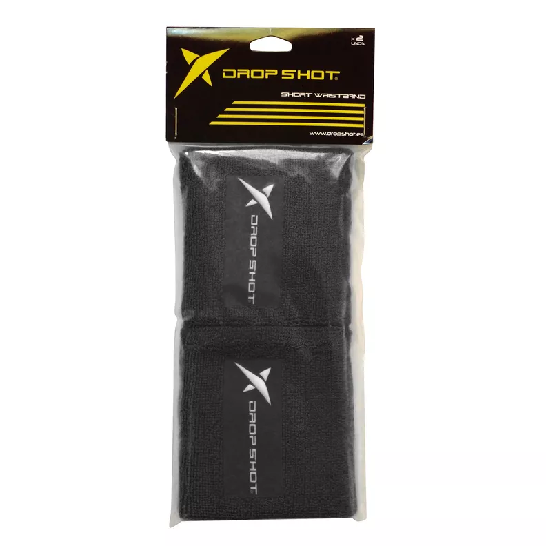 Muñequera Pádel Drop Shot Gris Oscura Corta-0