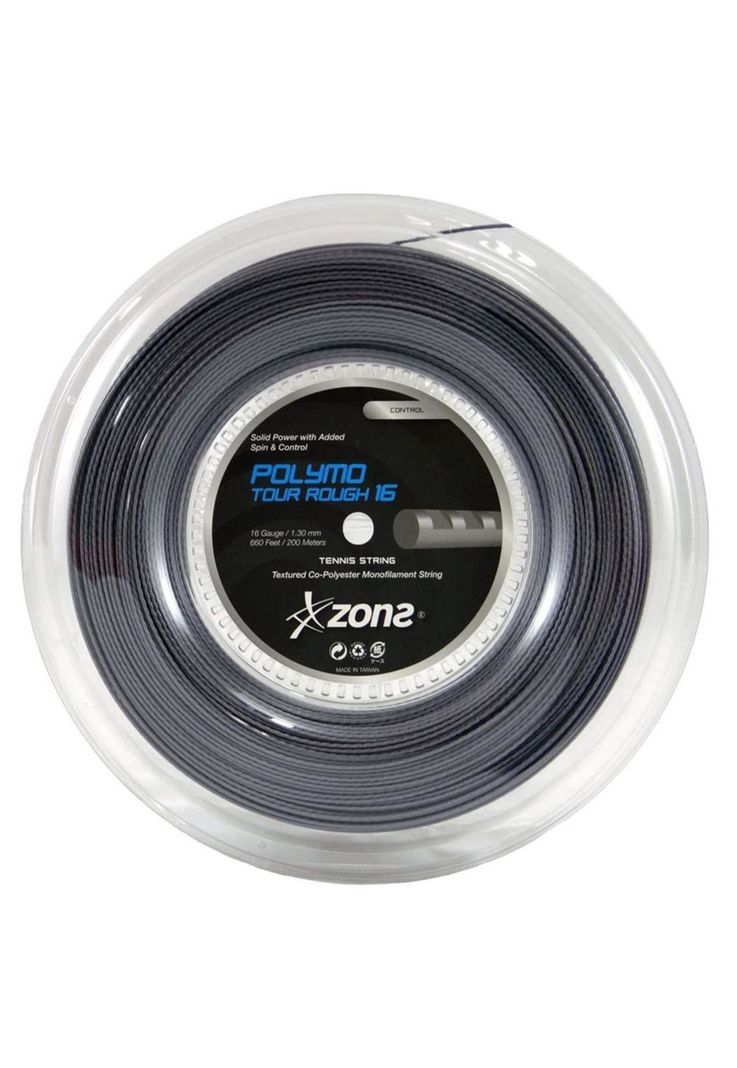 Rollo Cuerda Tenis Zons Polymo Tour Rough 1.30 / 16 Negro