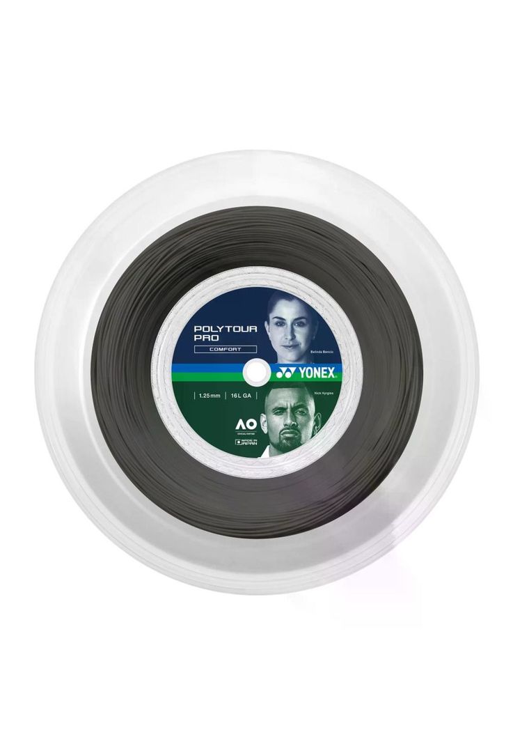 Rollo Cuerda Tenis POLY TOUR PRO 1.25 / 16L Grafito Negro
