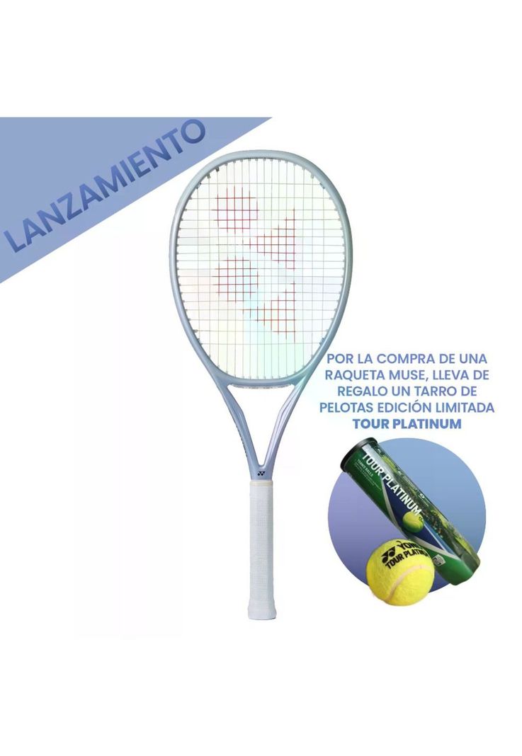 Raqueta Tenis MUSE 100 295GR PEARL SILVER G2 Yonex | Paris.cl