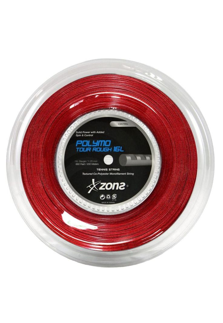 Rollo Cuerda Tenis Zons Polymo Tour Rough 1.25 / 16L Rojo