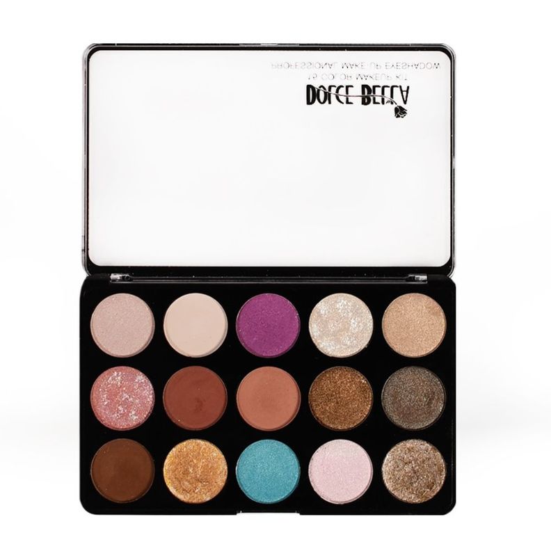 PALETA DE SOMBRAS 15 COLORES DOLCE BELLA TONO 2-0