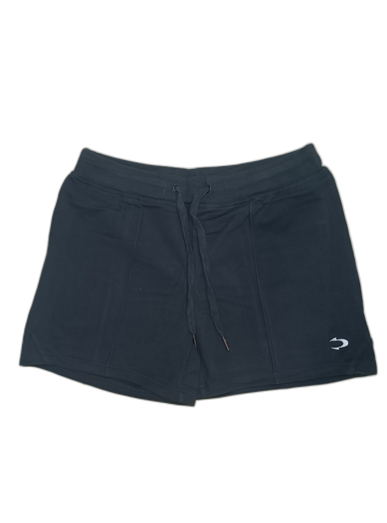 Short Calza Deportiva Algodón Negro Fresnada-0