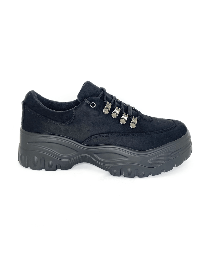 zapatilla negra mujer Microfibra-0