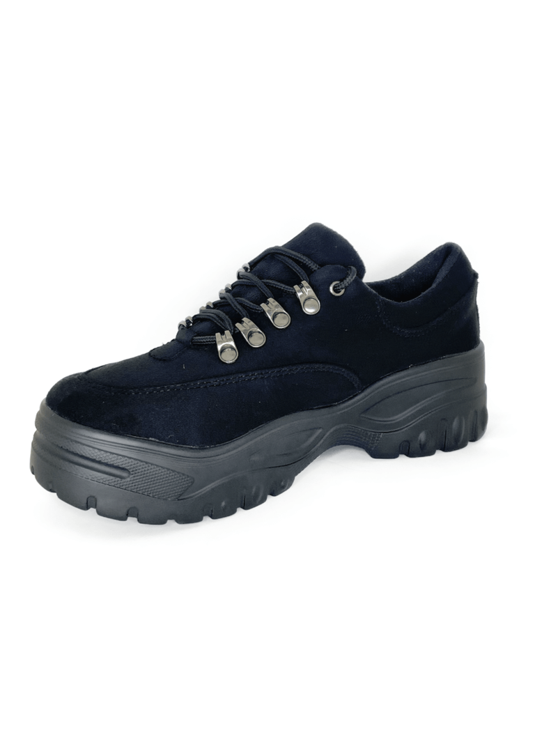 zapatilla negra mujer Microfibra-3