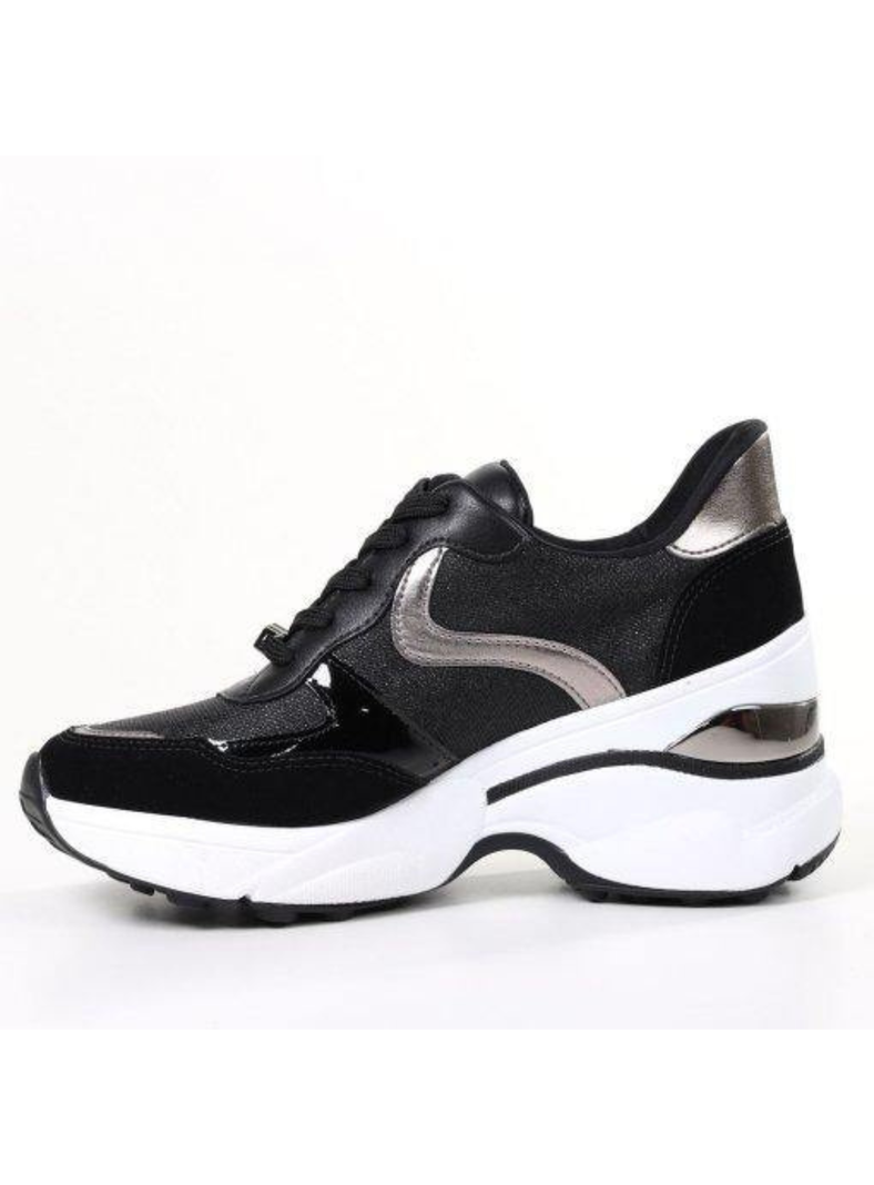 Zapatilla Mujer Plataforma Jana Negro-1