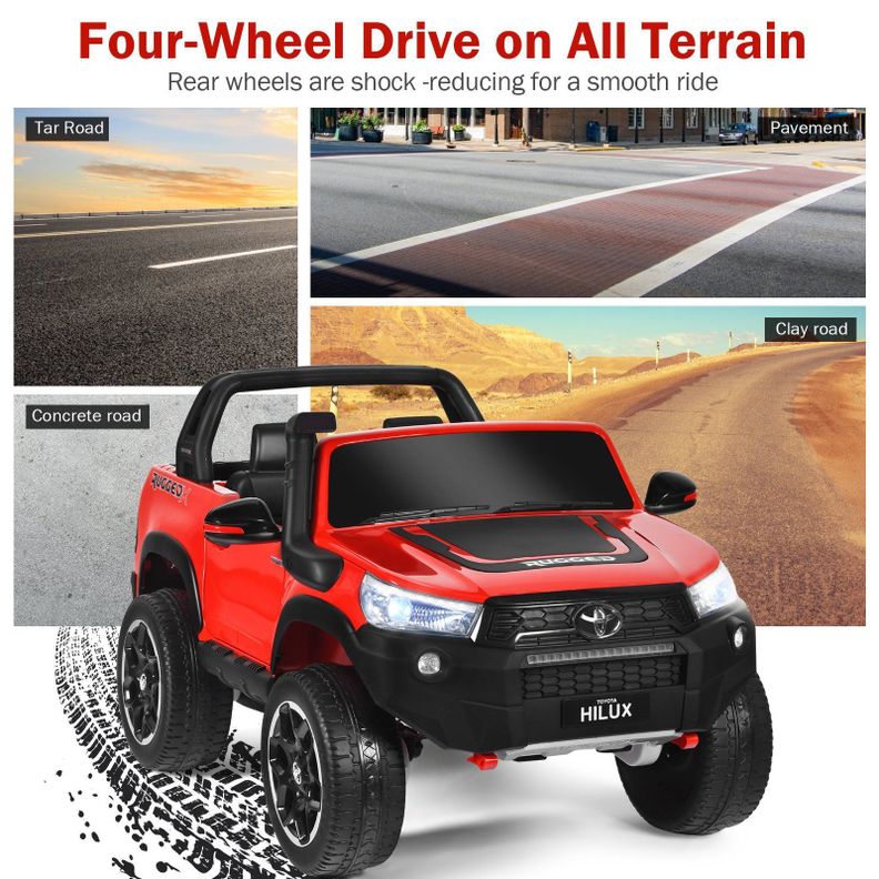 Auto Toyota Hilux Rugged X 12V Red Pintura Real-3