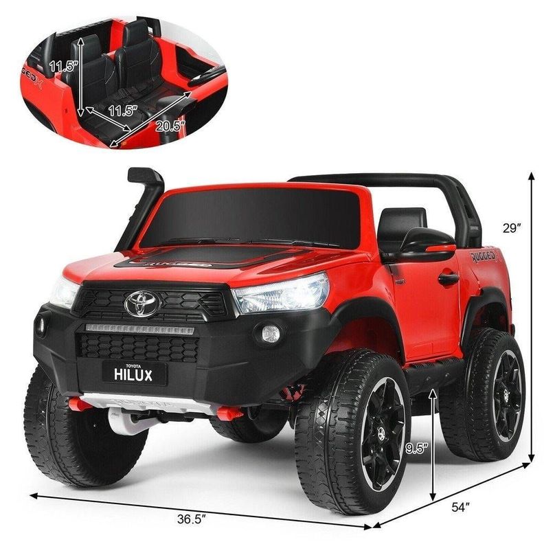 Auto Toyota Hilux Rugged X 12V Red Pintura Real-6