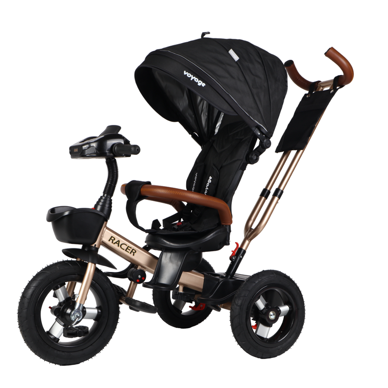 Triciclo Racer Black 360 Con Reclinación y Bluetooth-0