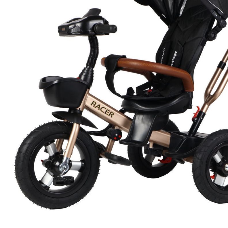 Triciclo Racer Black 360 Con Reclinación y Bluetooth-1
