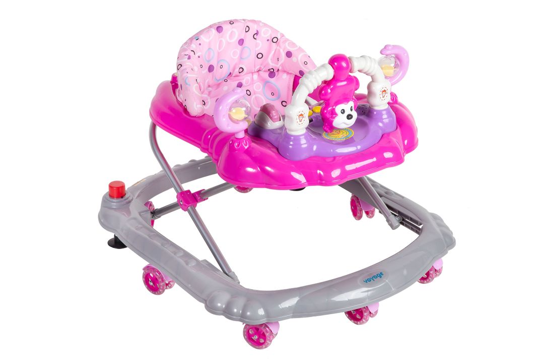 Andador con  freno monkey grey pink-0